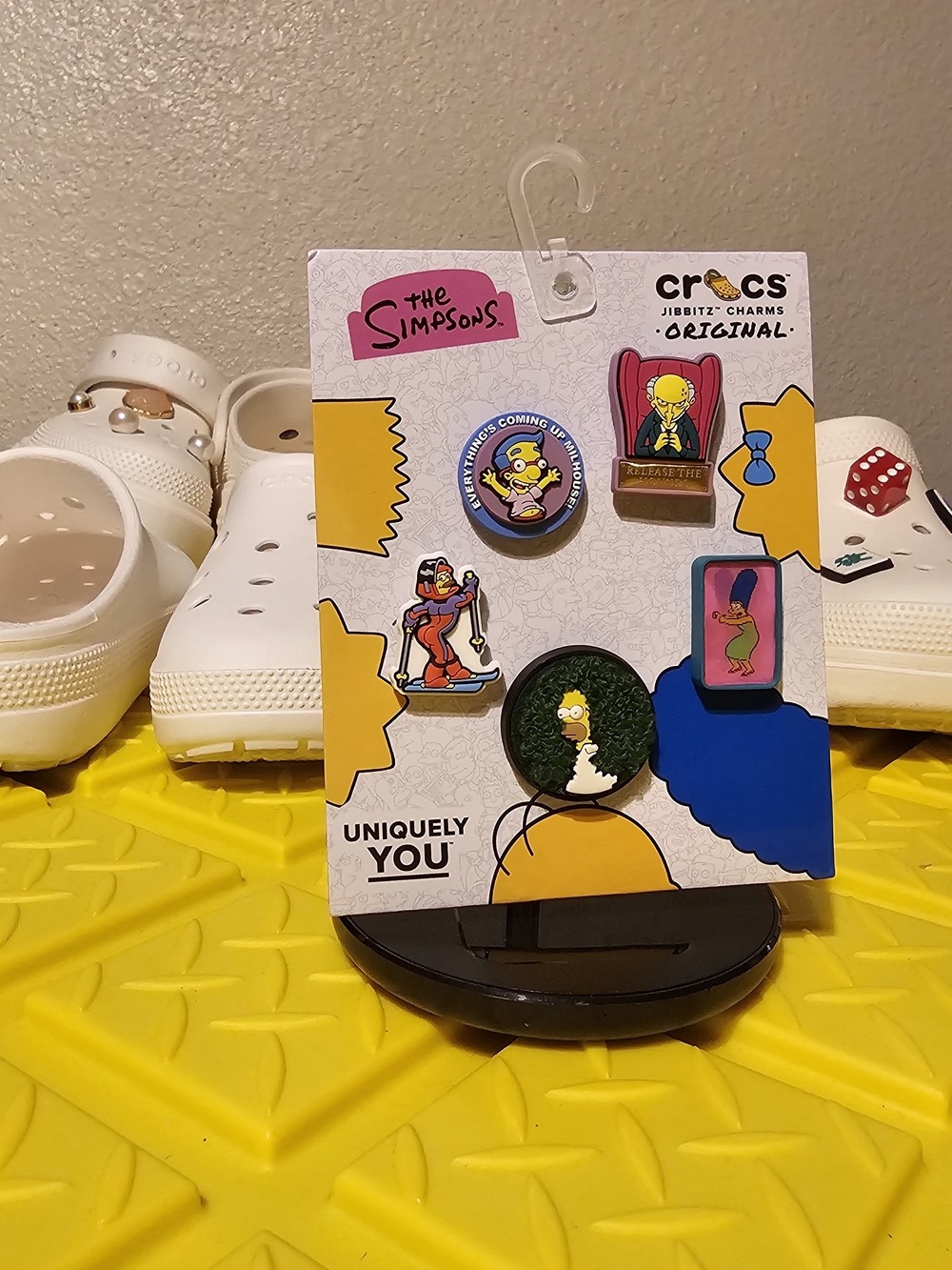 The Simpsons Crocs Jibbitz - White/Yellow/Blue